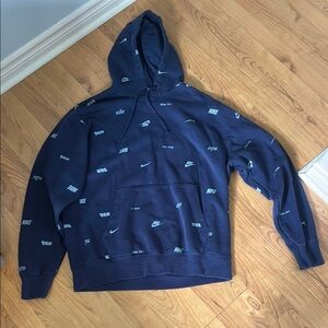 Nike Blue Sweatshirt Casual Hoodie